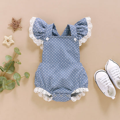 Capped Polka Dot Romper