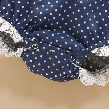 Capped Polka Dot Romper