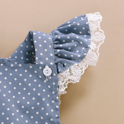 Capped Polka Dot Romper