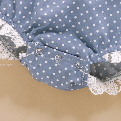 Capped Polka Dot Romper
